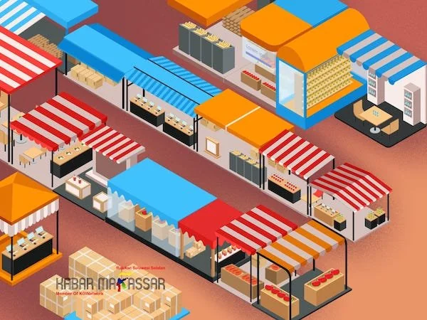 Ilustrasi Pasar dan UMKM, (Dok: Kabar Makassar).