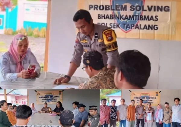 Bhabinkamtibmas Polsek Tapalang Aipda Hamka Saleng saat melakukan mediasi antar pelaku tawuran(dok:Ist)