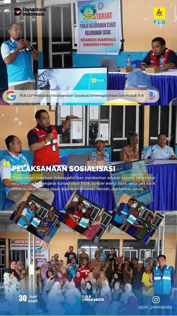 PLN Sosialisasi Keselamatan Listrik dan Aplikasi PLN Mobile di Pinrang. (Dok: Ist)