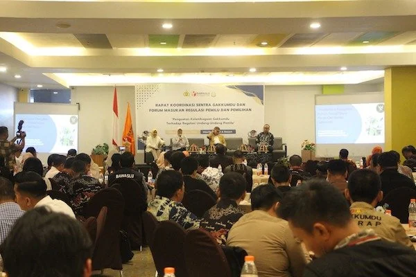 Rapat Koordinasi Sentra Penegakan Hukum Terpadu (Gakkumdu) dan Forum Masukan Regulasi Pemilu (Dok: Ist).