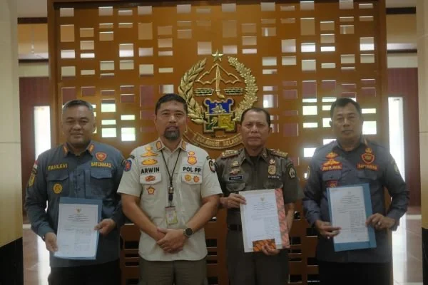 Satpol PP Pemprov Sulsel lakukan MoU dengan sejumlah daerah terkait penanganan kebakaran dan penyelamatan di wilayah perbatasan (dok. Ist)