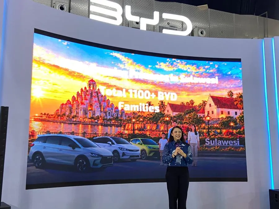 Konferensi pers BYD di GIIAS Makassar 2026 (Dok: Nofi KabarMakassar)