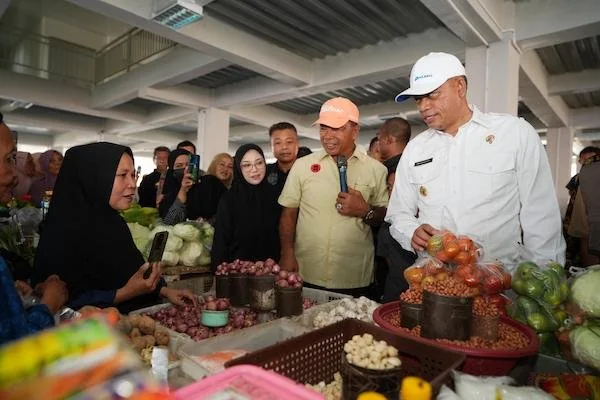 Pj Gubernur Sulsel, Prof Fadjry Djufry melakukan peninjauan aktivitas ekonomi di Pasar Sentral Bulukumba (Dok: Ist)