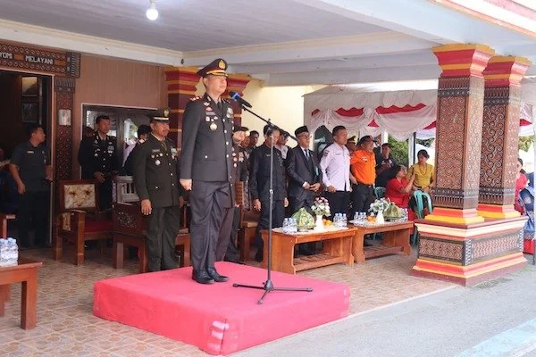 Kegiatan Upacara Peringatan Hari Bayangkara ke-80 yang di hadiri oleh unsur Forkopimda, personel Polres Tator, Toko Agama, Toko Masyarakat, dan tamu undangan di Mapolres Tator, Rabu 07/6/2026. Dok.Ist