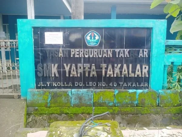 Tampak depan SMK Yapta Takalar (Dok : Saleh KabarMakassar).
