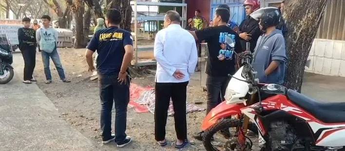 Lokasi kecelakaan tunggal yang menewaskan seorang mahasiswa di Jalan Tun Abdul Razak, Kabupaten Gowa, Sulawesi Selatan.