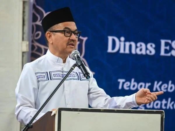 Sekprov Sulsel Jufri Rahman pada acara buka puasa Dinas ESDM (Dok: Ist)
