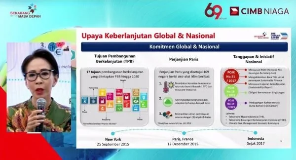 Webinar CIMB Niaga The Cooler Earth Suistainability secara daring (Dok : Hanifah KabarMakassar).