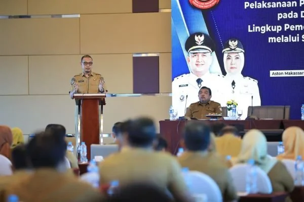Sekretaris Daerah (Sekda) Makassar, Andi Zulkifly saat Membuka Bimtek Pengadaan Barang dan Jasa Lingkup Pemkot Makassar (Dok: Ist).