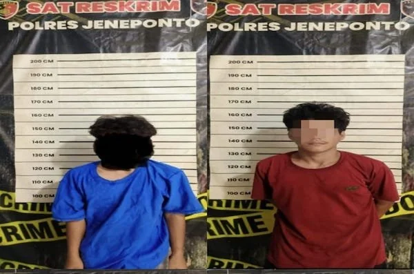 empat pelaku yang diamankna Tim Resmob Polres Jeneponto. (Ist).