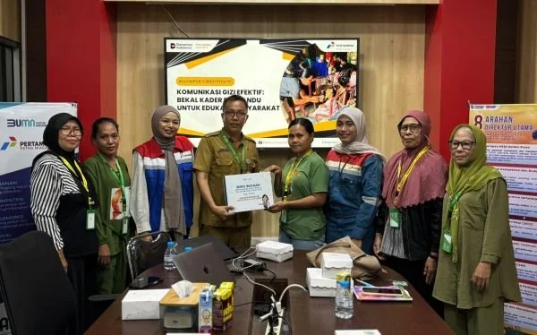 Pertamina Sulawesi Perkuat Kapasitas Kader Posyandu Lewat Pelatihan Komunikasi Gizi Efektif. Dok. Ist