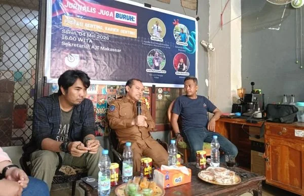 Diskusi ketenagakerjaan yang digelar AJI Makassar (Dok: Ist)