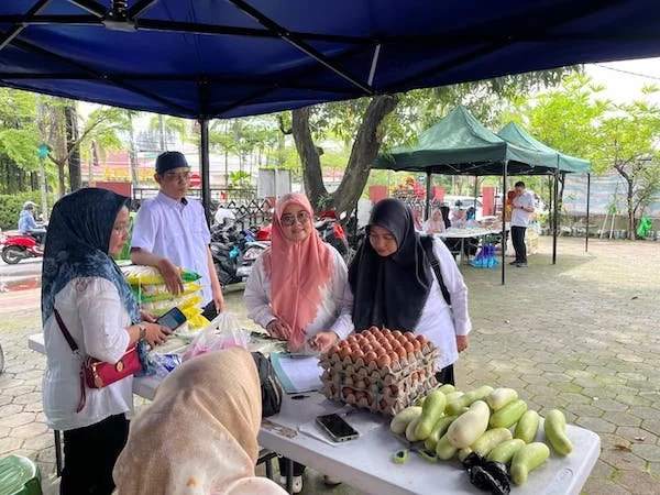 Suasana Gerakan Pangan Murah Kabupaten Gowa, (Dok: Ist).
