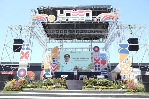 Wali Kota Makassar, Munafri Arifuddin saat Sambutan di Urban Farming di Anjungan Pantai Losari (Dok: KabarMakassar).