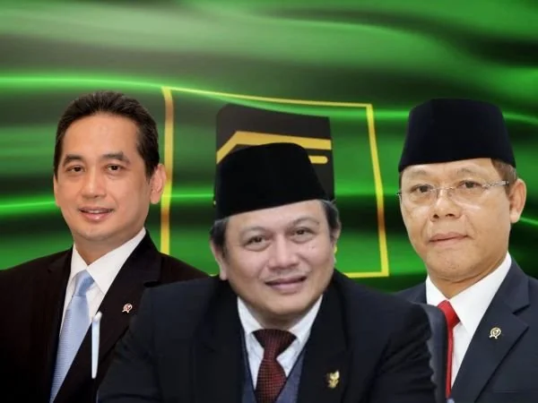 Bakal Calon Ketum, yakni Muhammad Mardiono, Agus Suparmanto, dan Husnan Bey Fananie, (Dok: KabarMakassar).
