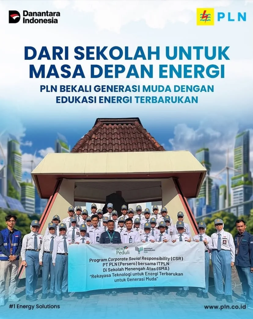 Siswa mengikuti pembelajaran dan praktik teknologi energi terbarukan dalam program TJSL PLN dan IT PLN (Dok: Ist)