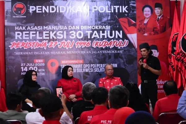 Diskusi Refleksi Kudatuli di DPD PDIP Sulsel (Dok: Ist).