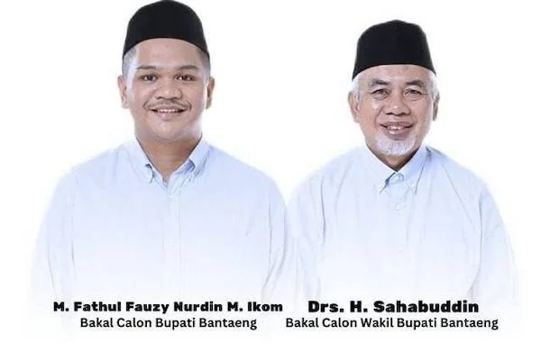 Pasangan Bupati-Wakil Bupati Bantaeng, M. Fathul Fauzy Nurdin dan Sahabuddin (Uji-Sah)