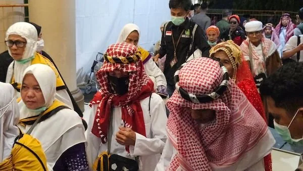 Jemaah haji kloter 9 Embarkasi Makassar. Dok. Ist