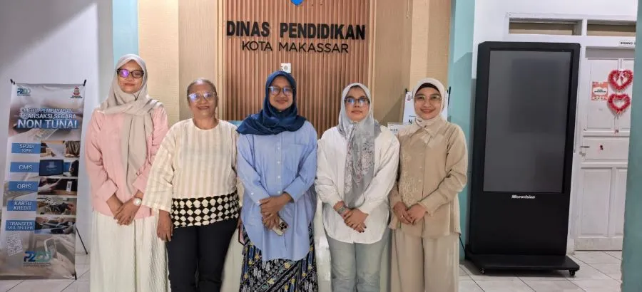 Pihak Disdik Makassar dan Tiara Suar usai melakukan pertemuan terkait roadshow anti perundungan di sekolah (Dok: Ist)