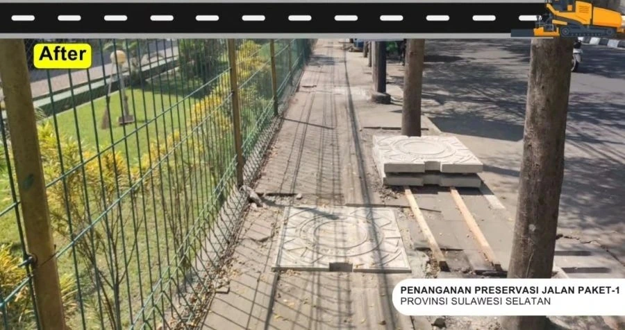Progres penataan pedestrian paket 1 MYP Sulsel (Dok: Ist)