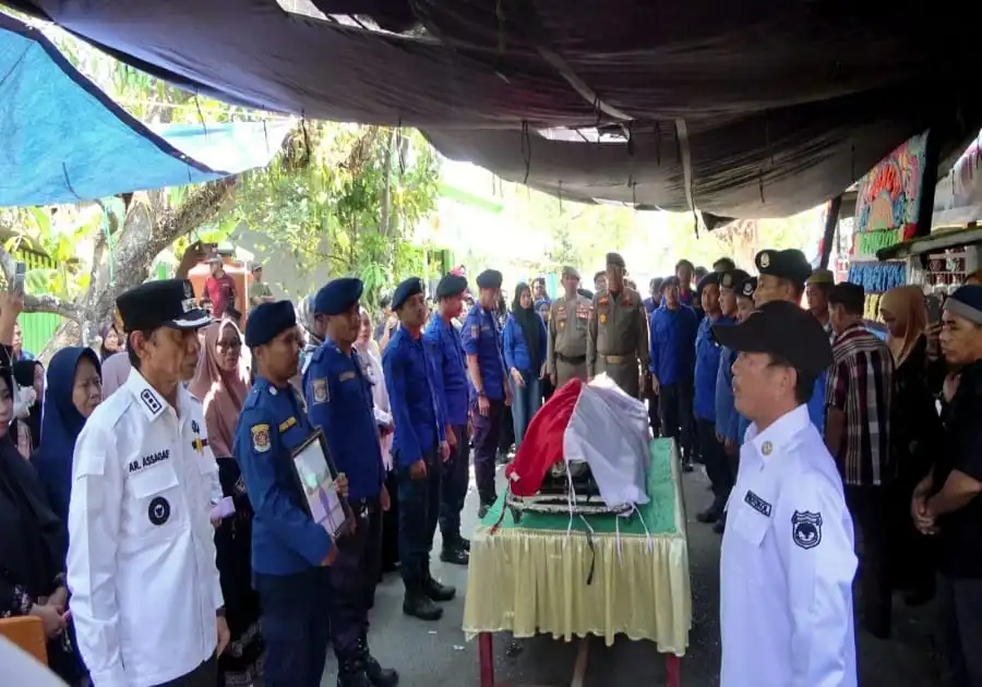 Pelepasan jenazah petugas pemadam kebakaran Kabupaten Pangkep (Dok: Ist)
