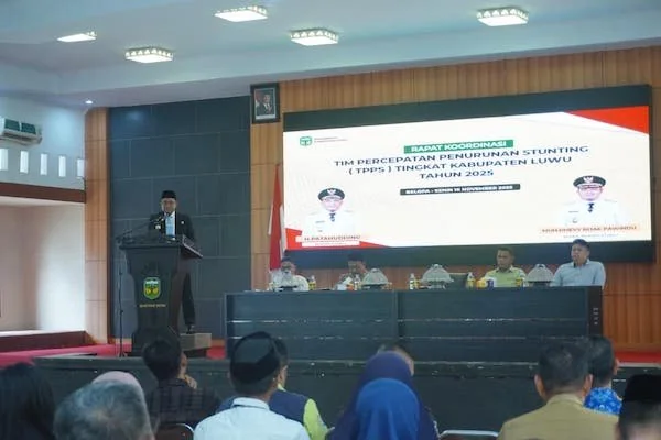 Rapat Koordinasi Tim Percepatan Penurunan Stunting (TPPS) Kabupaten Luwu Tahun 2025 (dok. Ist)