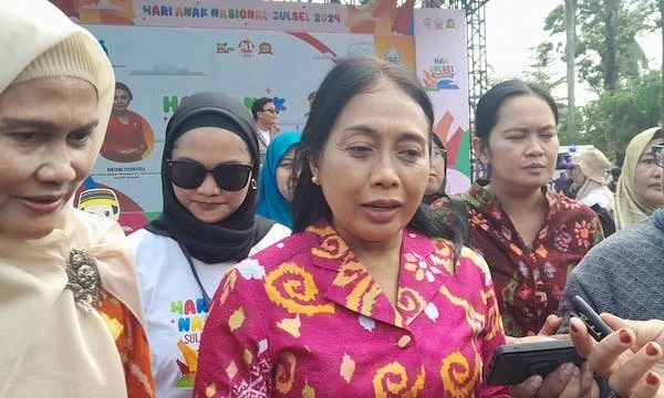 Menteri Pemberdayaan Perempuan dan Perlindungan Anak, Bintang Puspayoga pada Peringatan Hari Anak Nasional (Dok: Nofi KabarMakassar)
