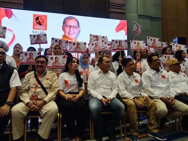 Moh Ramdhan Danny Pomanto dalam Rakerda Projo Sulsel yang berlangsung di Hotel Four Point by Sheraton pada Sabtu (06/07).