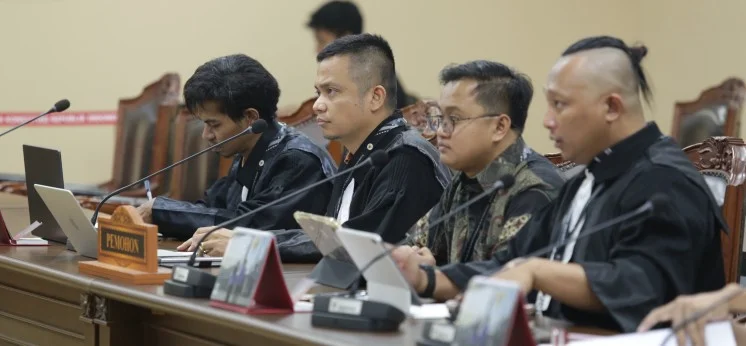 Pemohon saat Sidang Pemeriksaan Pendahuluan Perkara Nomor 370/PUU-XXIV/2026 Pengujian Materiil Undang-Undang Nomor 7 tahun 2017 tentang Pemilihan Umum (Dok: Ist)