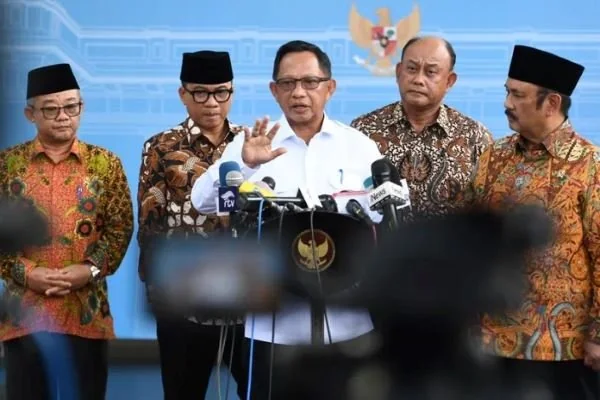 Mendagri Tito Karnavian saat memberikan keterangan pers (Dok : Int).