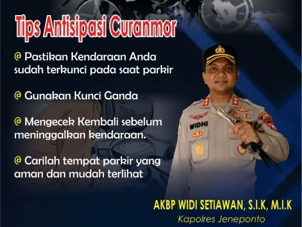 Kapolres Jeneponto, AKBP Widi Setiawan (Dok : Ist).