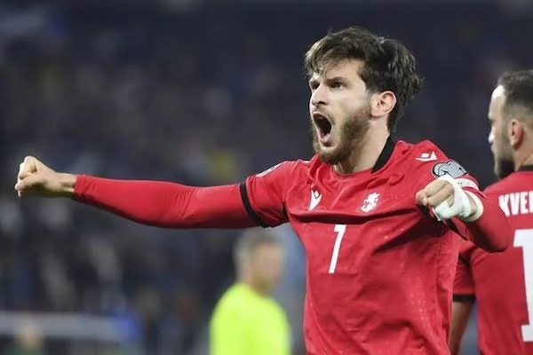 Pemain Timnas Georgia, Khvica Kvaratskhelia (Dok: INT)