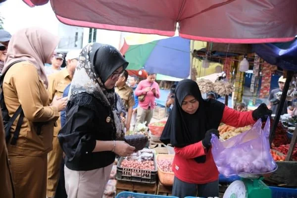 Bupati Gowa Husniah Talenrang Pantau Harga Pasar (Dok: Ist).
