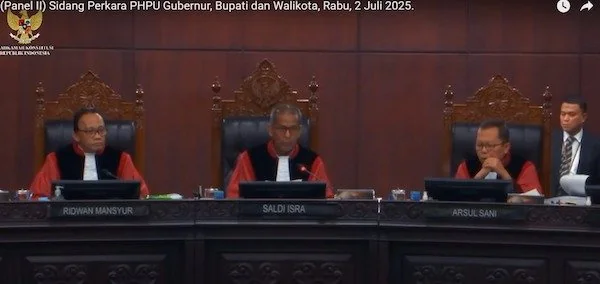 Sidang perkara sengketa PSU Kota Palopo, (Dok: Tangkapan Layar).