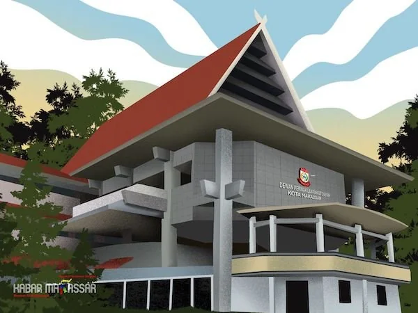 Ilustrasi Gedung DPRD Makassar (Dok: KabarMakassar)
