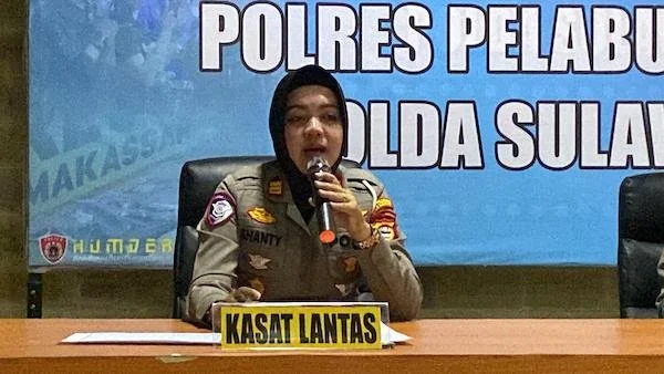 Kasat Lantas Polres Pelabuhan Makassar, AKP Nursanti (Dok: Atri KabarMakassar)