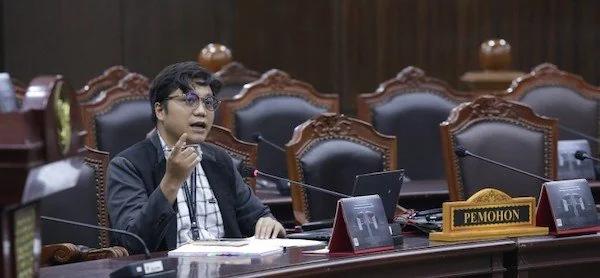 Pemohon saat Sidang Pemeriksaan Pendahuluan Perkara Nomor 159/PUU-XXIV/2026 Pengujian Materiil Undang-Undang Nomor 1 Tahun 1974 tentang Perkawinan, (Dok: Ist).