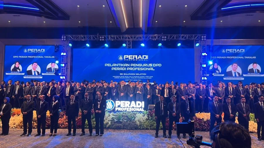 Pelantikan Pengurus DPD Peradi Profesional se-Sulawesi Selatan Masa Bakti 2026-2031 (Dok: Rizqi KabarMakassar)