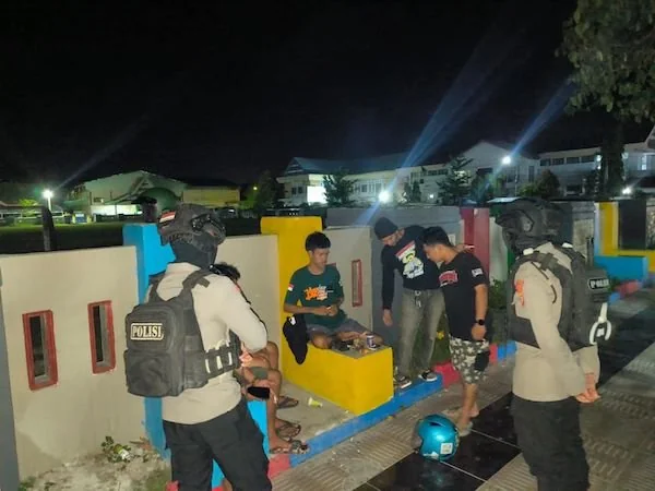 Patroli malam yang digelar satuan Samapta polres Majene (dok:Ist)