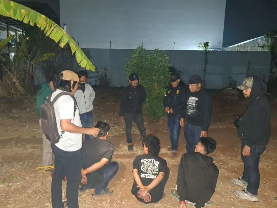 Penampakan pelaku pengeroyokan (Dok: Ist)