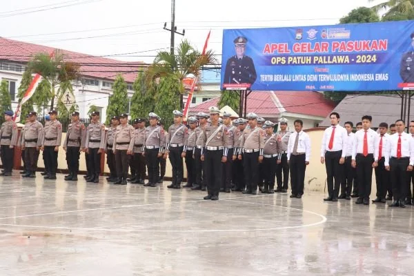 Apel Gelar Pasukan Dalam rangka Oprasi Patuh Pallawa 2024 (Dok : ist).