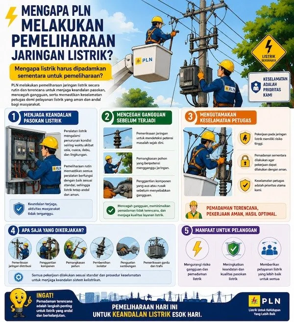 Mengapa PLN Melakukan Pemeliharaan Jaringan Listrik!