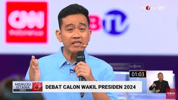 Calon Presiden Nomor Urut 2 Gibran Rakabuming Raka (Foto : Screenshot KabarMakassar).