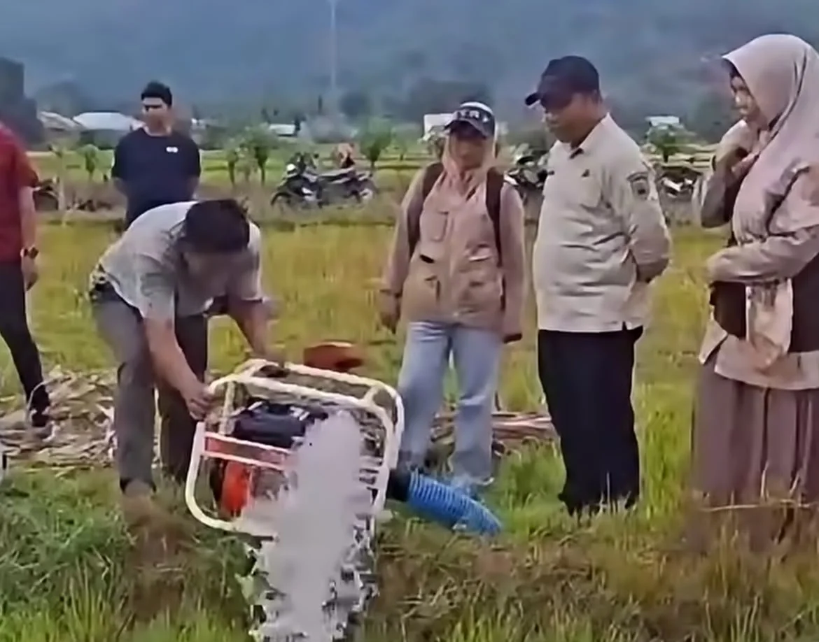 Penanganan kekeringan tanaman padi melalui pompanisasi (Dok: Ist)