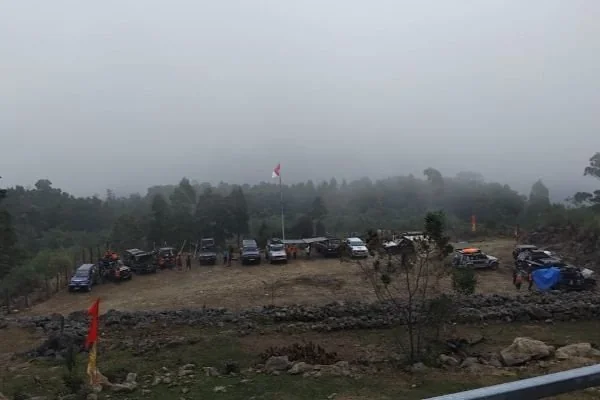 Suasana Kawasan Agrowisata Bontolojong saat para peserta off road tiba di lokasi (Dok : Ullah KabarMakassar).