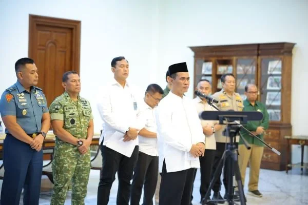 Mentan Andi Amran Sulaiman saat Konfresi pers (Dok: Ist).