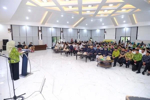 Bupati Gowa, Sitti Husniah Talenrang saat Sambutan Usai terpilih sebagai DMI Kabupaten Gowa masa khidmat 2026-2031, (Dok: Ist).