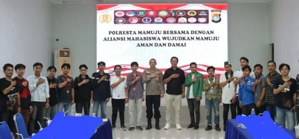 Pertemuan Kapolresta Mamuju bersama Aliansi Mahasiswa (dok:ist)