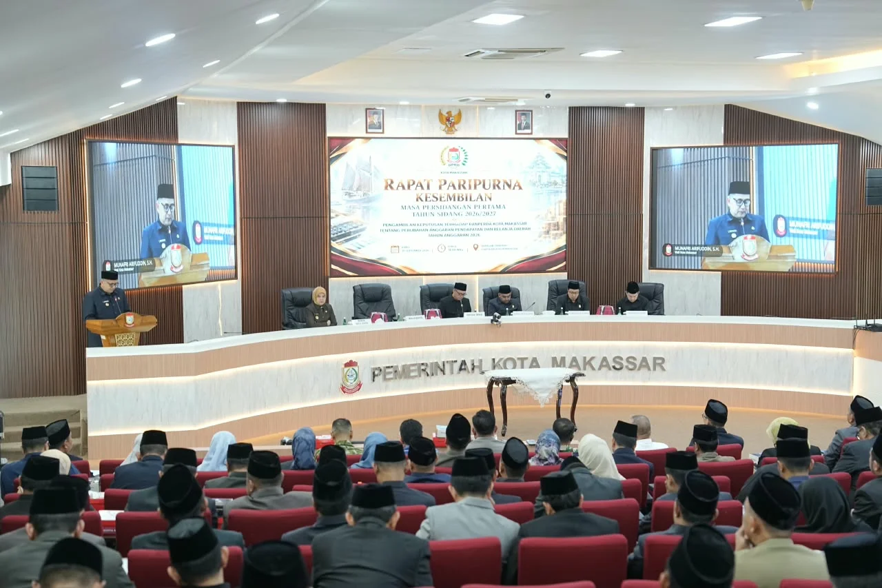 Wali Kota Makassar Munafri Arifuddin saat Menjawab Pandangan Akhir Fraksi (Dok: Sinta KabarMakassar).